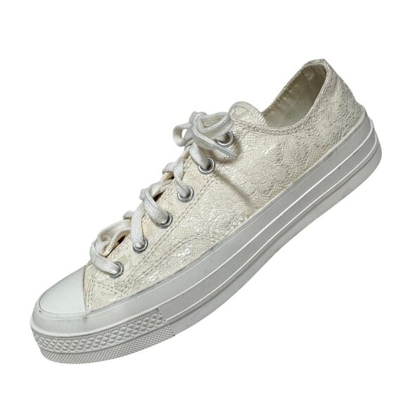 Chuck 70 Low Top Lace Sneakers Vintage White Women's size 10 NEW - Picture 1 of 6